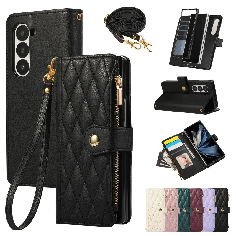 Handgelenkriemen-Brieftasche mit Kartenhalter Handyhülle für Samsung Galaxy Z Fold 8 Ultra 7 6 5 4 Fold6 Fold5 Lederhülle – Detail 16