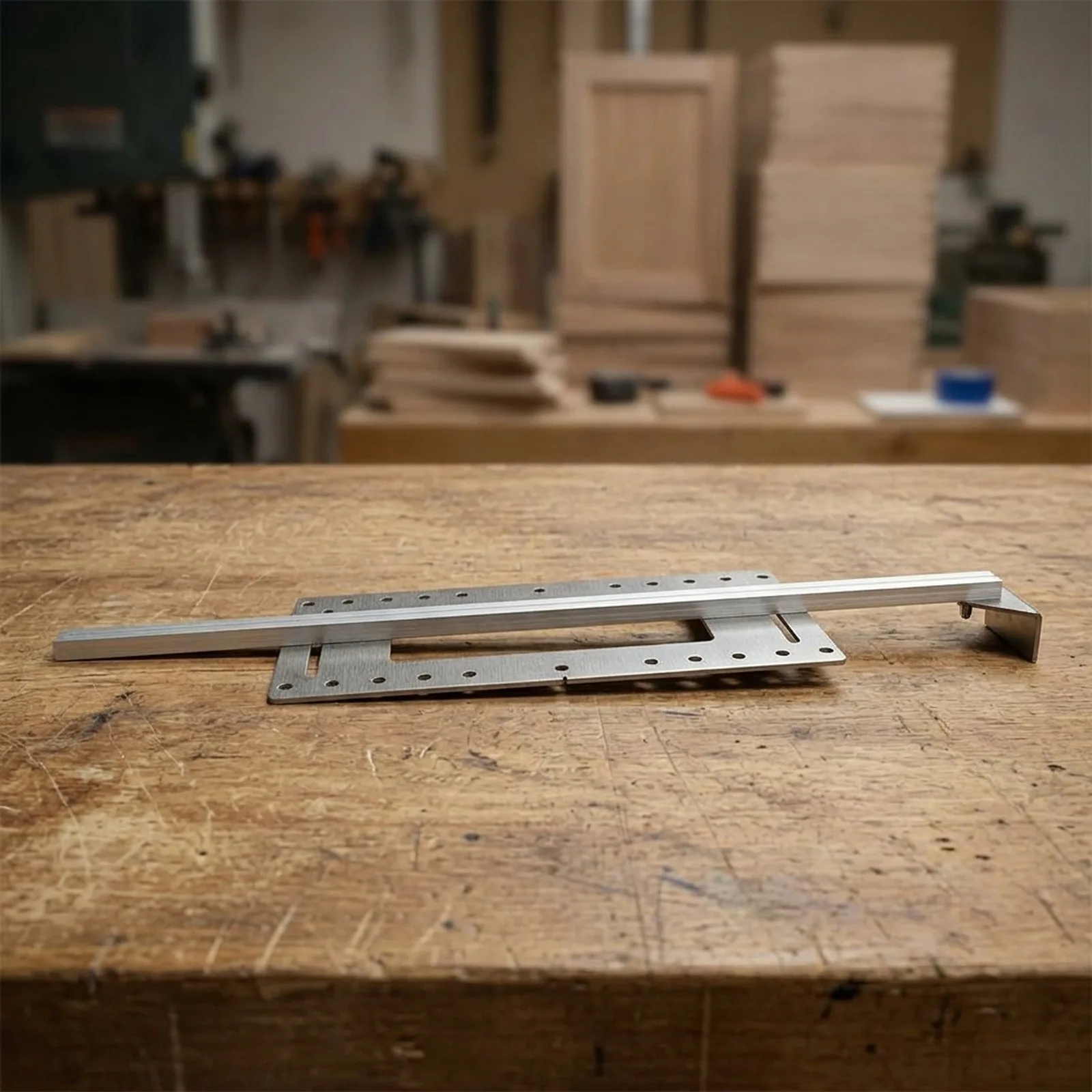 Stainless Steel Locator 170mm 410mm Hole Punch Locator Quick-Release Setup Feature Robust Tool Design Woodworking Projects