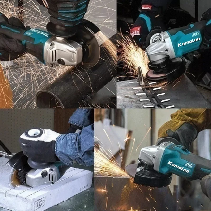 Imagem -04 - Kamolee Angle Grinder Elétrico de Polegadas 18500rpm sem Escova sem Fio Velocidade Ferramenta Elétrica de Corte para Makita 18v Bateria.