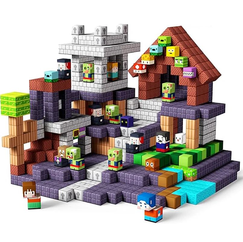 1pc random set of 100-piece small multi-color magnetic building toys. These are highly educational toys that enhance concentrati