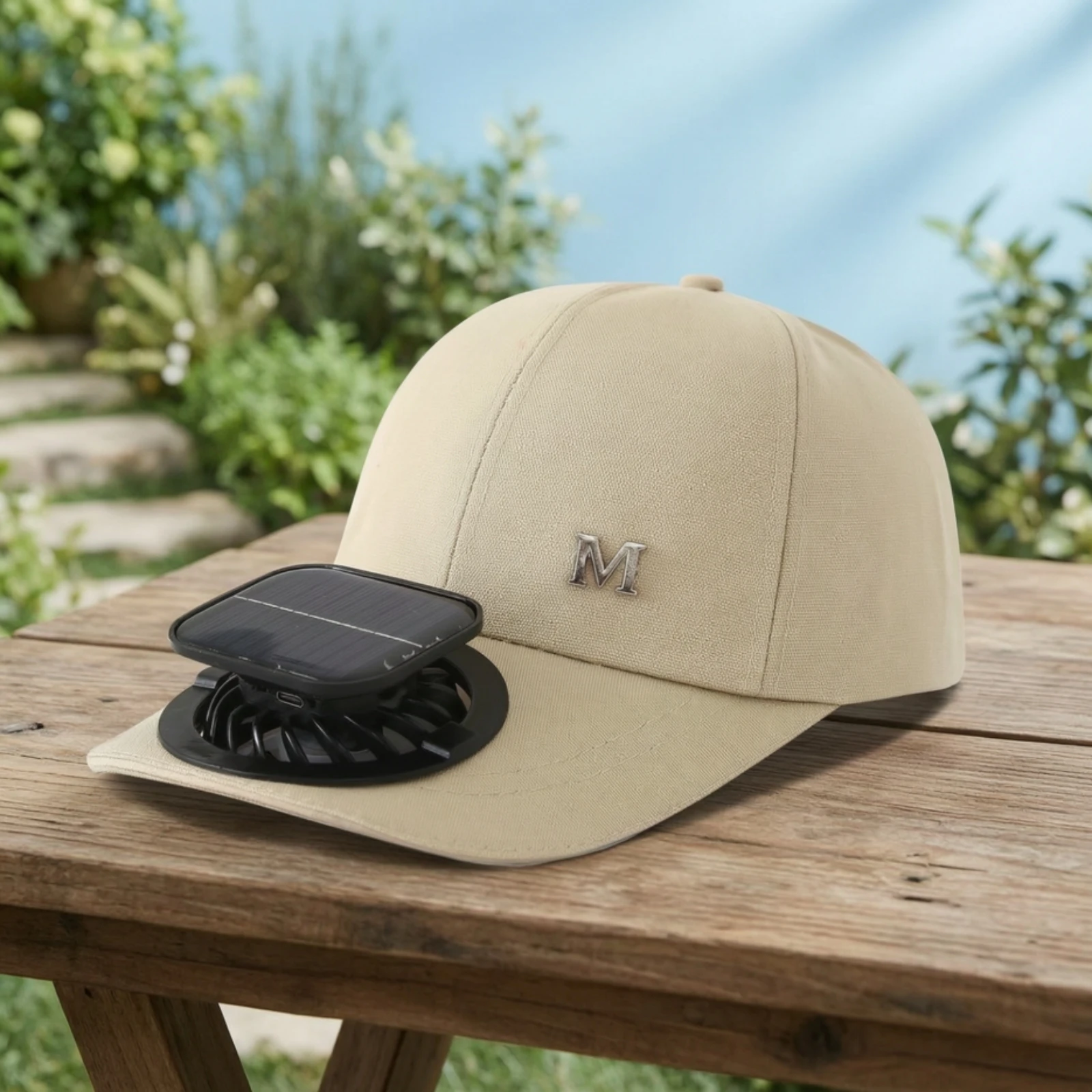 Solar Powered Fan Hat Rechargeable Solar Fan Hat Cooling Baseball Cap Hands-Unrestricted Baseball Cap with Visor Breathable