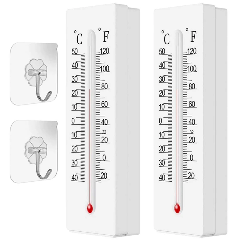 2 Stuks Beveiligings Thermometer Sleutels Vergrendelen Dozen Muur Gemonteerd Sleutel Geheim Voor Munt Geld Huis Reserve Sleutels Opbergdoos Met Haak Duurzaam