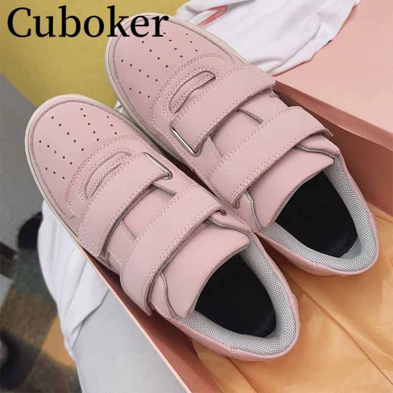 Mixed Colors Paster Women Casual Flats Sneakers Round Toe Leather Shoes Brand Ladies Trainers Luxury Fashion Run Shoes Woman