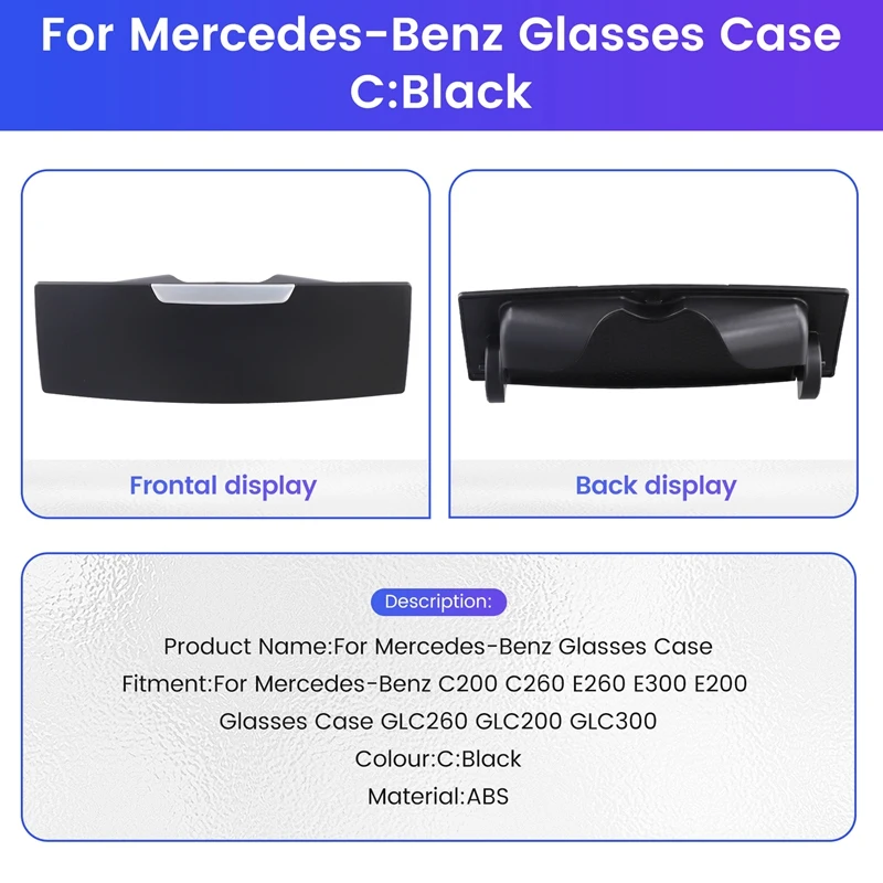 New Glasses Case Box Car Interior Roof Sunglasses Holder For Mercedes-Benz C200 C260 E260 E300 E200 GLC260 GLC200 GLC300