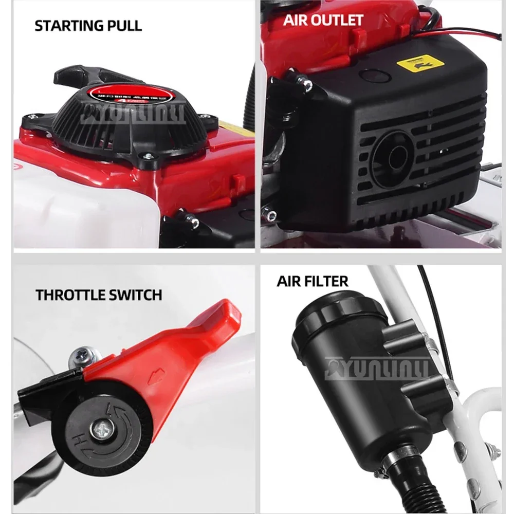 Small Gasoline Tiller Farm Agriculture Rotary Tillage Machine Loosening/trenching/weeding/fertilizing/turning Soil Cultivator