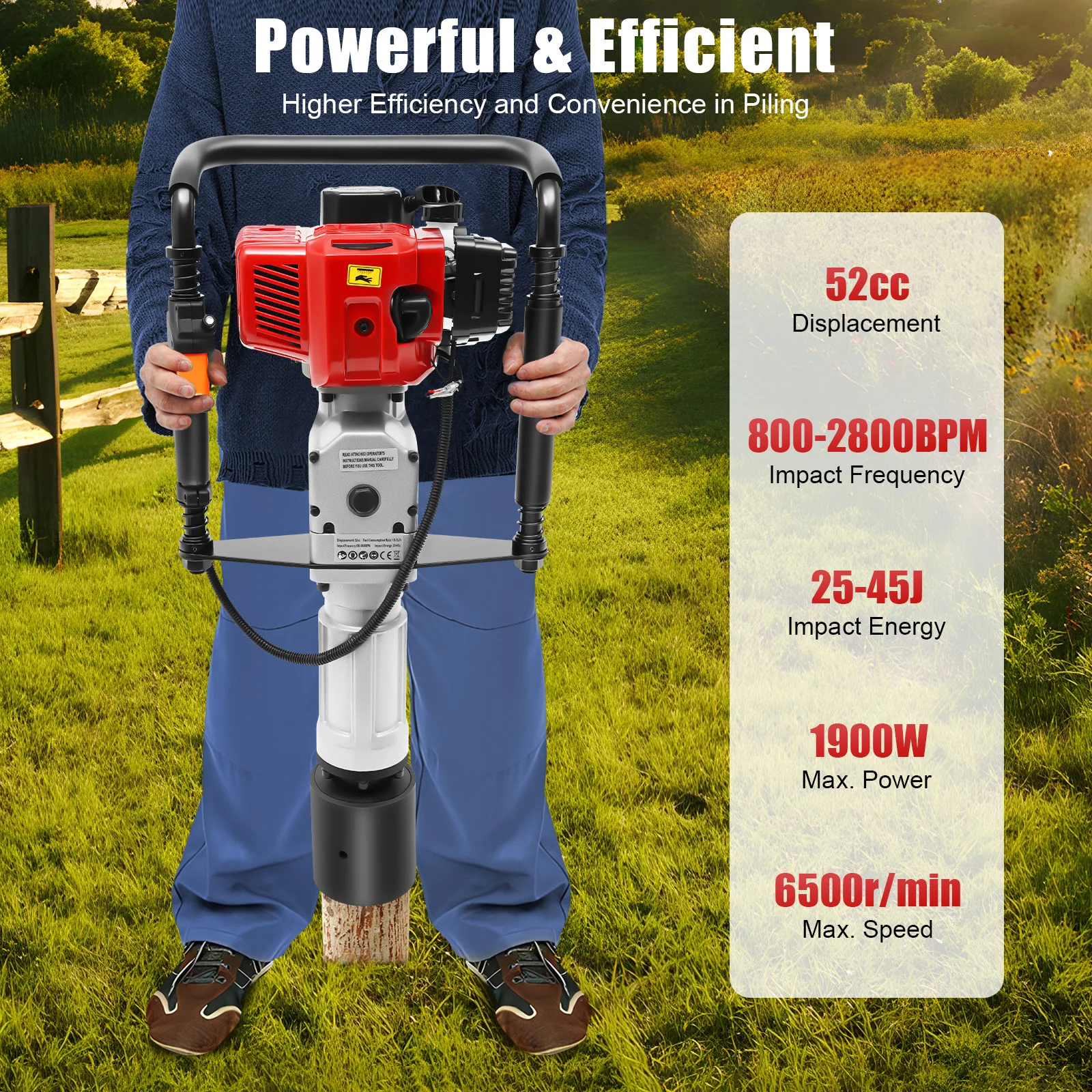 1900W Gasoline Pile…