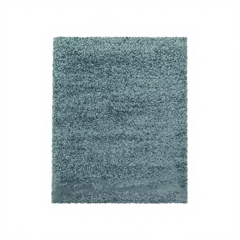 Modern Adult Living Room Bedroom Rug Blue Shaggy Long Pile Soft Kitchen Runner Handmade Polyester/Wool/Rayon 4cm Pile