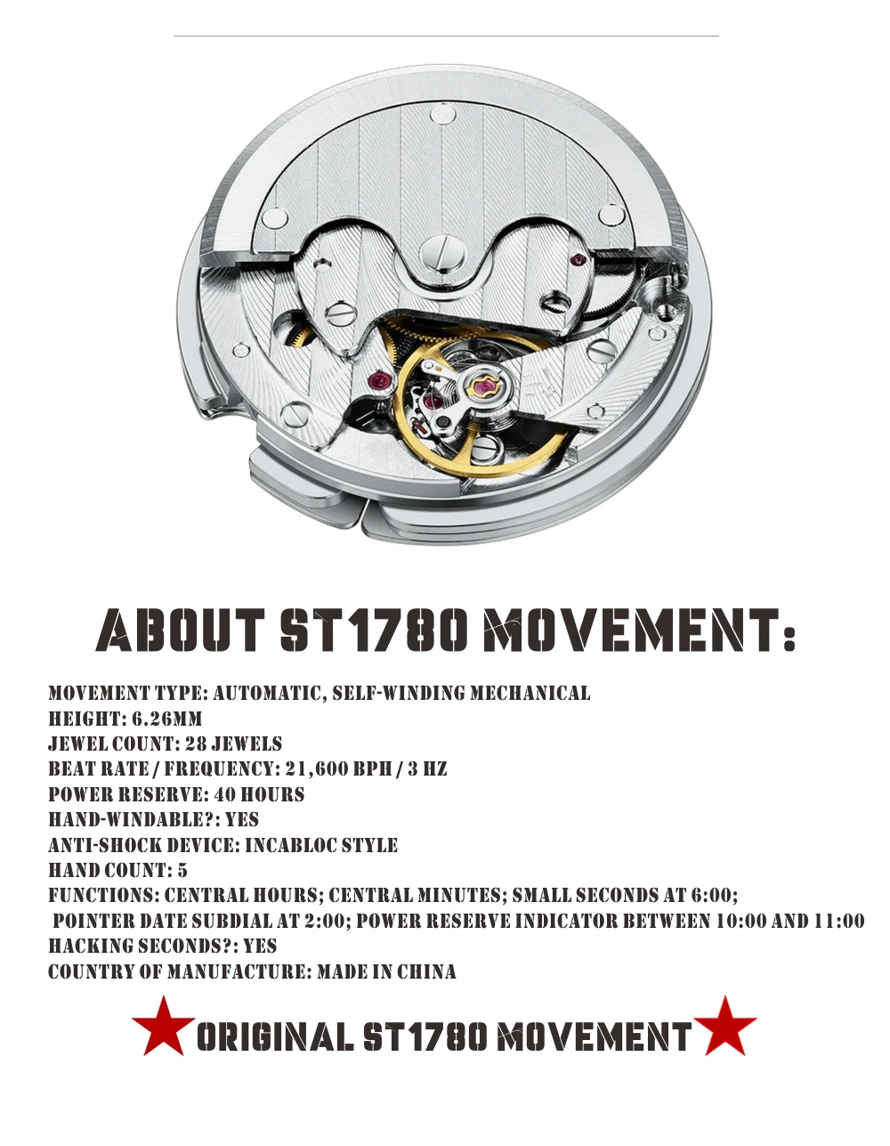 Seagull Mens 1963 Pilot Watch 40mm ST1780 Automatic Sapphire Crystal Retro Style Water Resistant 50m 2025 Arrival