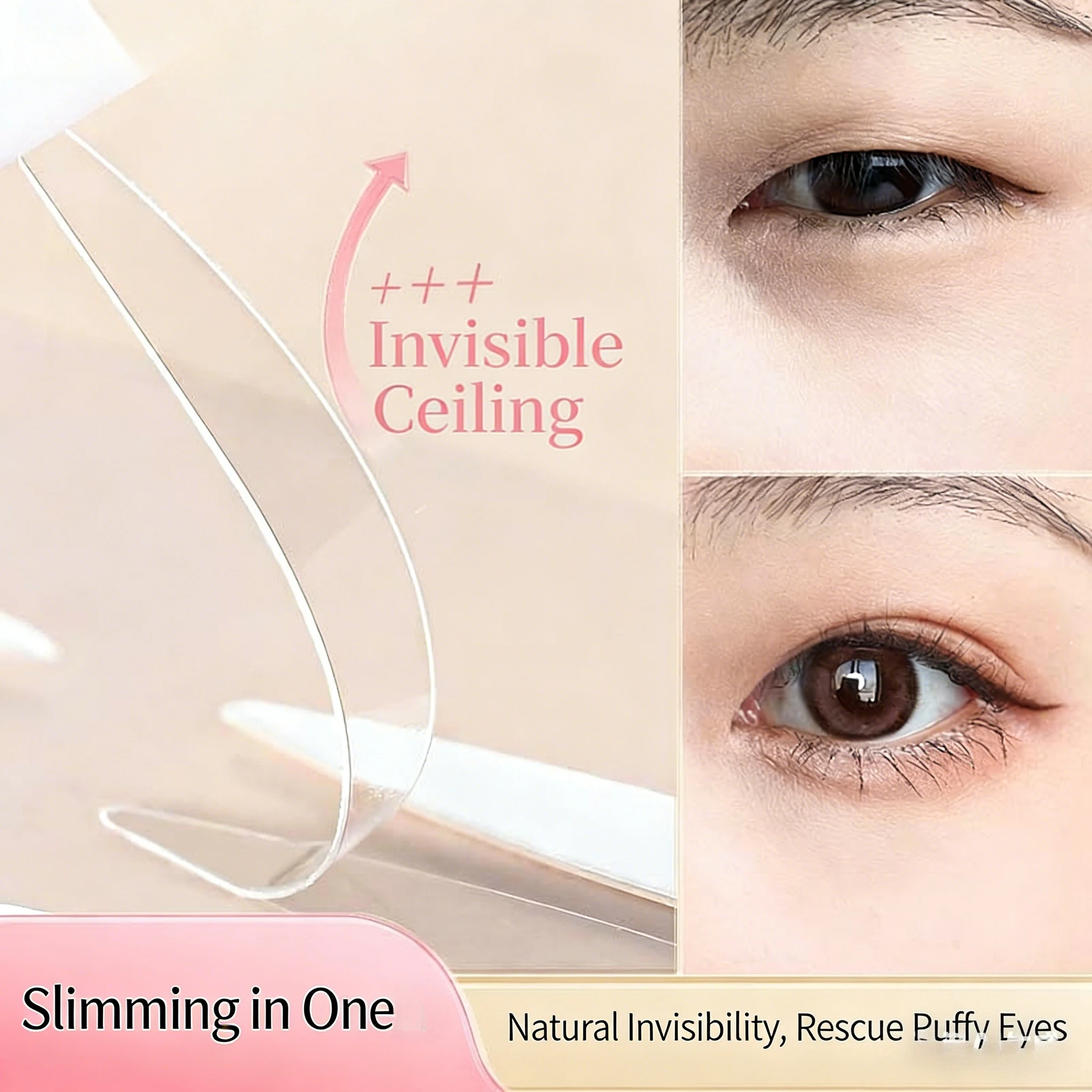 Super Sticky Double-Sided Eyelid Tape, Invisible Natural for Puffy Monolids & Inner Double, No-Trace Magic Tool