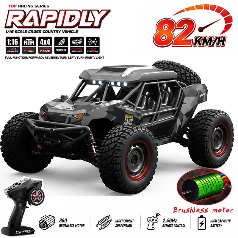 

New 1:16 2.4G High Speed Off-road Drift Pickup Truck 70KM/H All Terrain Anti-collision RC Car Popular Toy Gift for Christmas