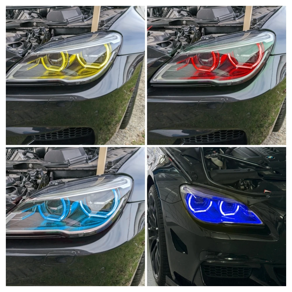 

CSL Multi-color Angel Eyes DRL For 2016-2019 BMW F06 F12 F13 LCI adaptive LED Headlight Daylight Yellow Blue Red 7394901 7394902