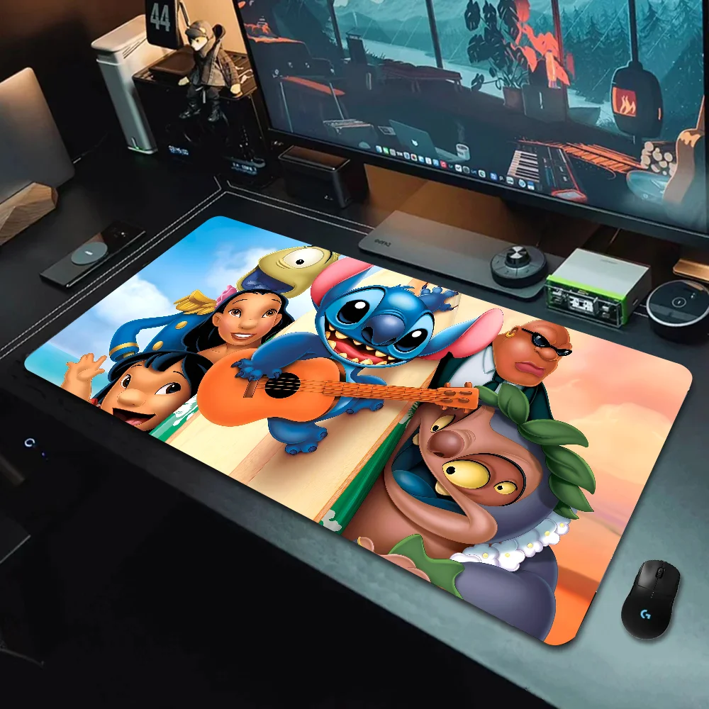 Cartoon Cute S-Stitch Kawaii Anime Mousepad Large Gaming Mouse Pad LockEdge Thickened Computer Keyboard Table Desk Mat