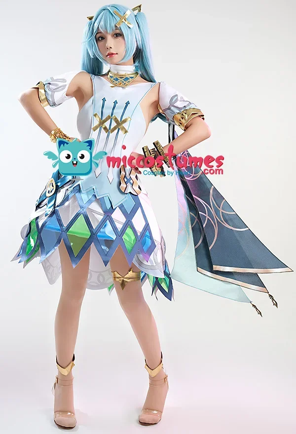 

Women's Faruzan Cosplay Costume Top and Skirt Set with Cape