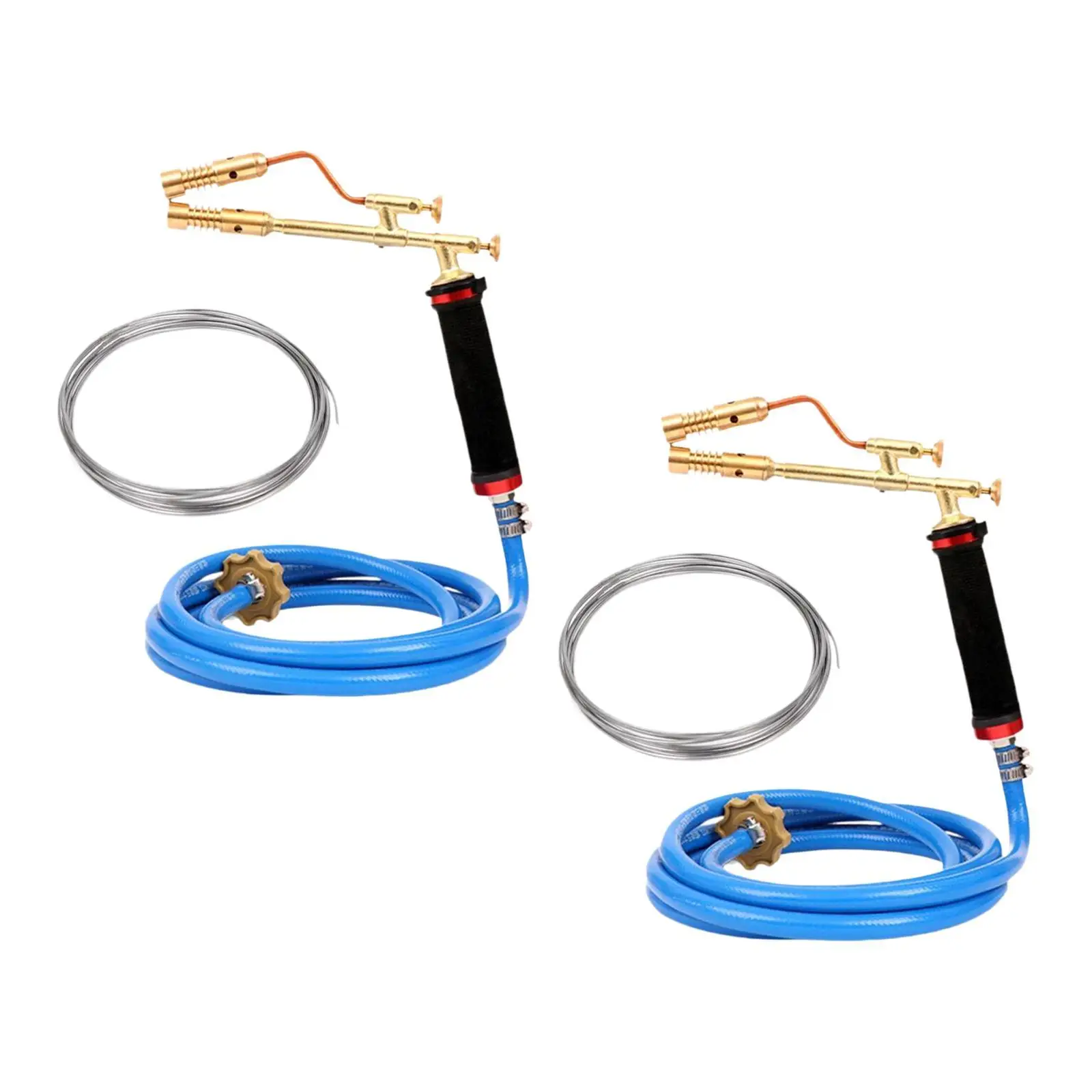 

Propane Torch Head 3M Hose Easy Installation Double Headed with Welding Wire for