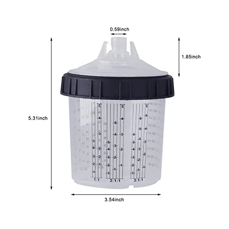 Car Paintgun Disposable Paint Mixing Cups Easy Install Used In Fiberglass Resins, Automotive Paint