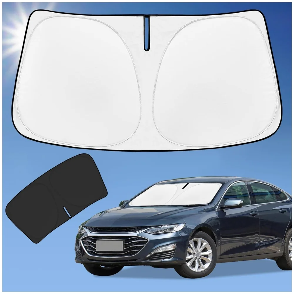 Custom Fit Retractable Windshield Sun Shade For Chevy Chevrolet Malibu 2016-2025 UV Block Cooling Front Window Sun Visor Cover