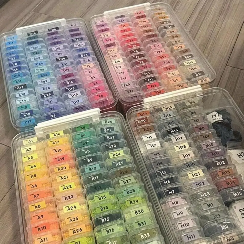 Großer Organizer für Schmelzperlen mit Abdeckung Transparente Perlenaufbewahrungsbox Multifunktional Platzsparend
