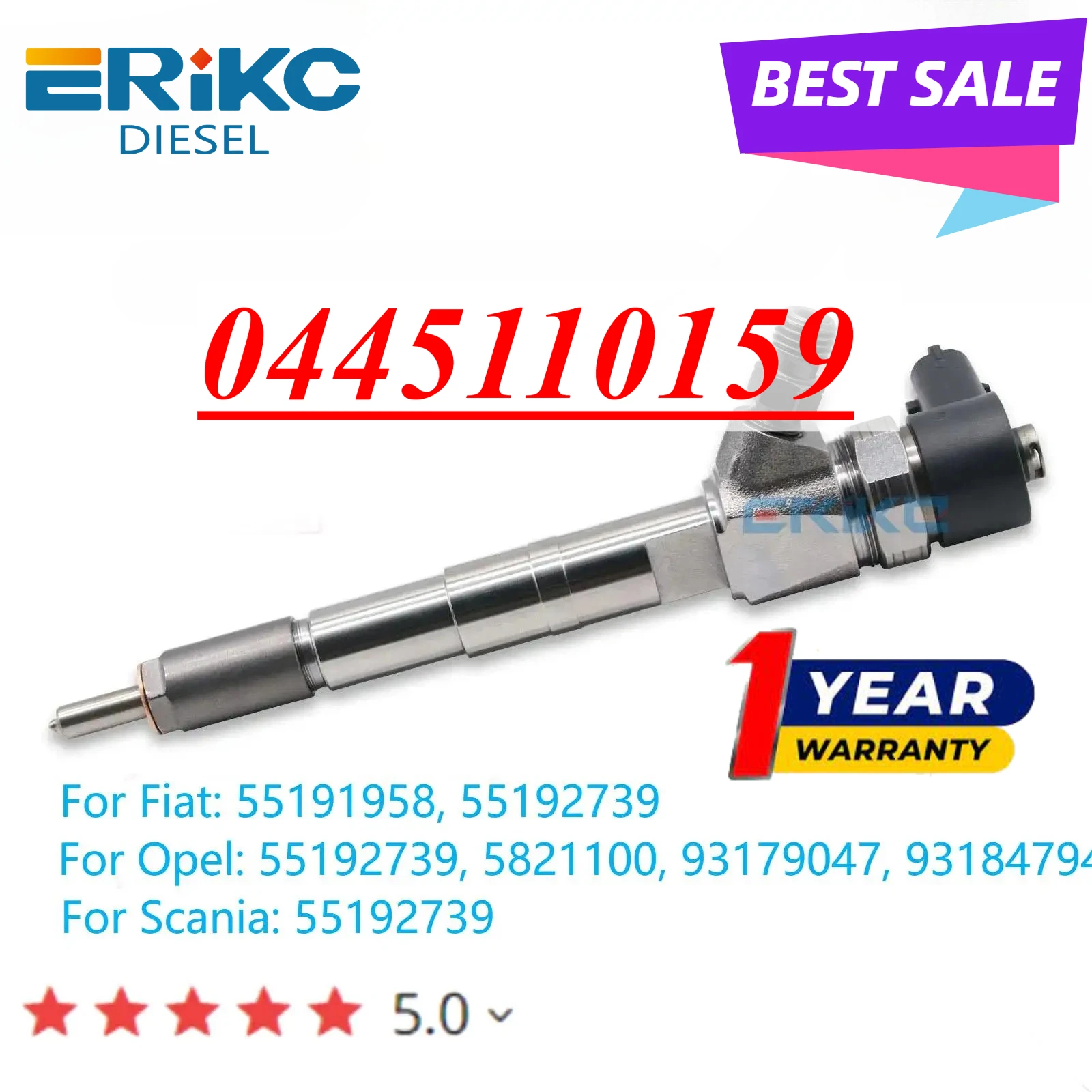 

0445110159 Форсунка Common Rail 0 445 110 159, форсунка дизельного двигателя 0445 110 159 для Alfa Romeo Vauxhall Z19DTJ Z19DTH