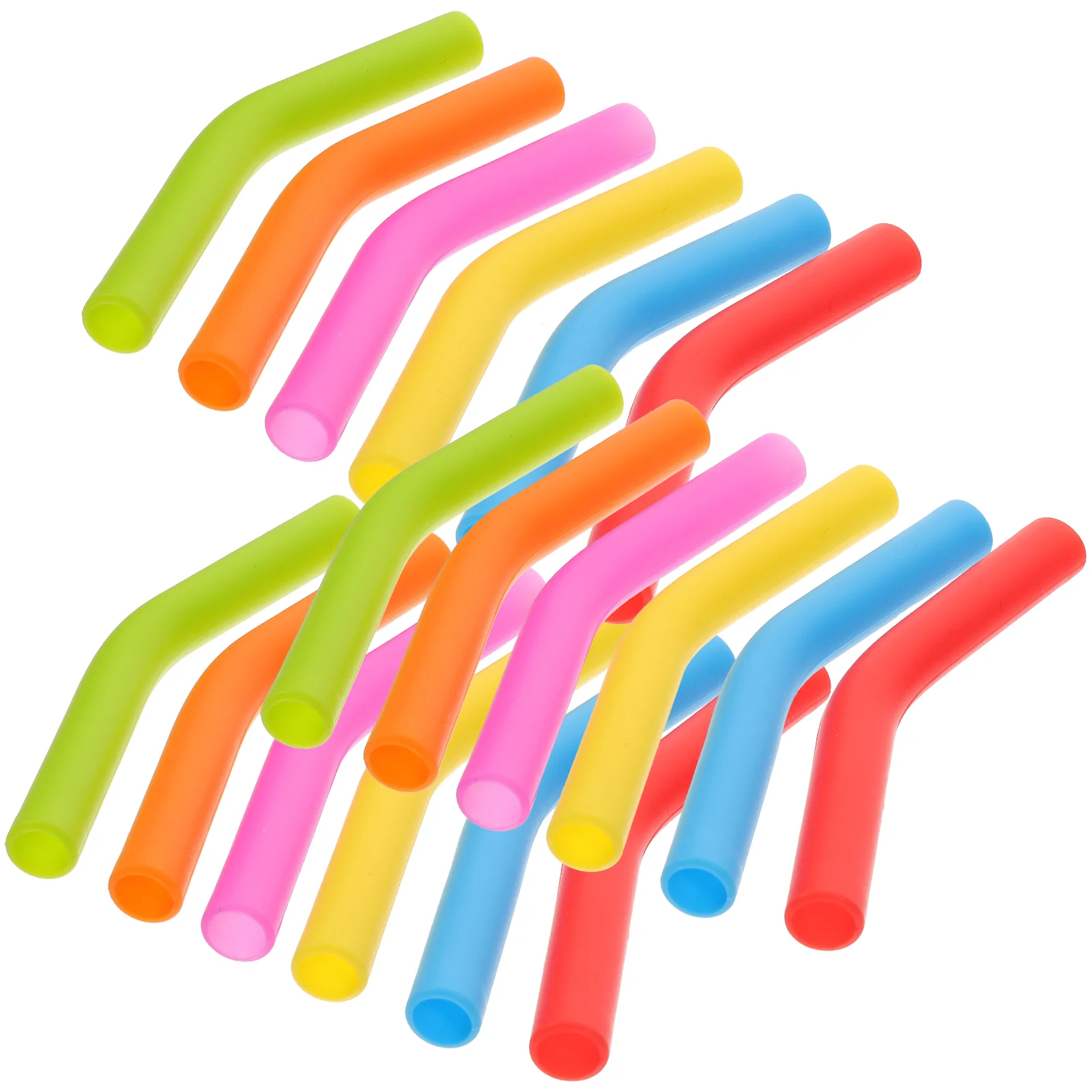 

24 Pcs Stainless Steel Straw Cover 8mm Inner Diameter Silicone Tips Protect Teeth Lips Reusable Party Picnic Family