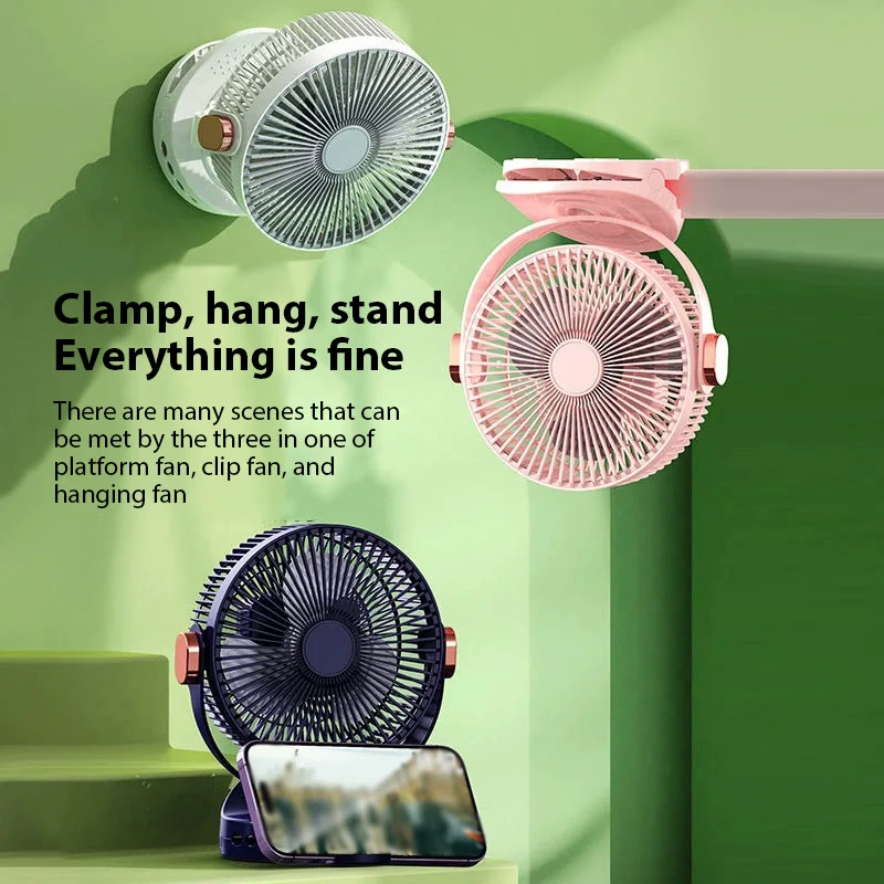 

Настольный подвесной вентилятор с зажимом, перезаряжаемый портативный циркулятор воздуха, потолочный электрический вентилятор, вентиляторы для кемпинга со светодиодной подсветкой, зажимной воздушный охладитель