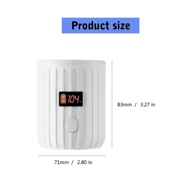 Przenośny podgrzewacz do butelek Inteligentna regulacja temperatury Akumulatorowy podgrzewacz do butelek Podgrzewacz do mleka dla dzieci