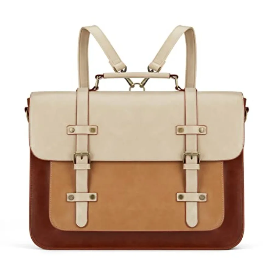 

Laptop Bag for Women Vegan Leather Messenger Bag Fashion Briefcase Computer Satchel Bag