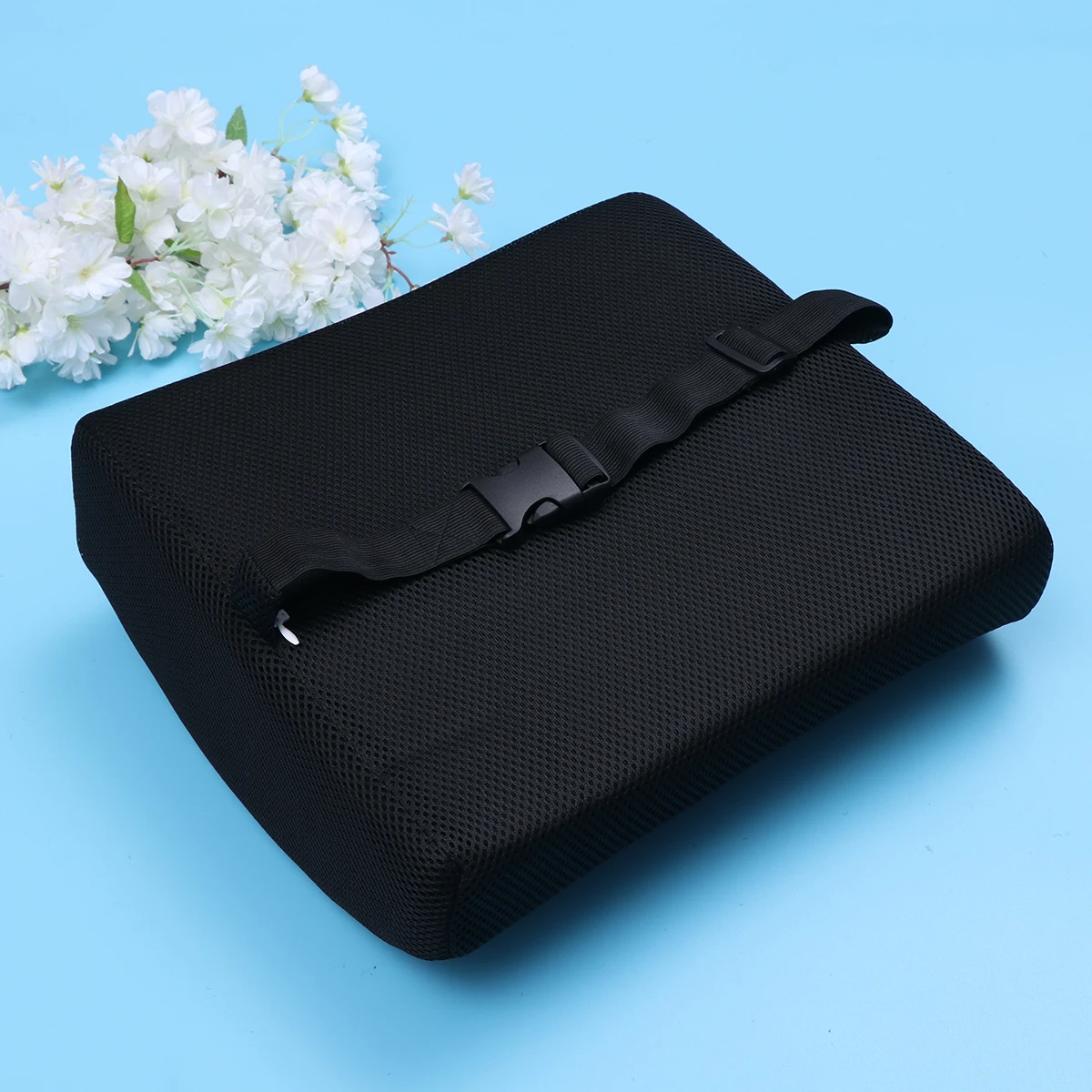 

Memory Foam Waist Pillow Breathable Cushion for Car Seat Office Chair Black Automotive Pillows Slow rebound lumbar support