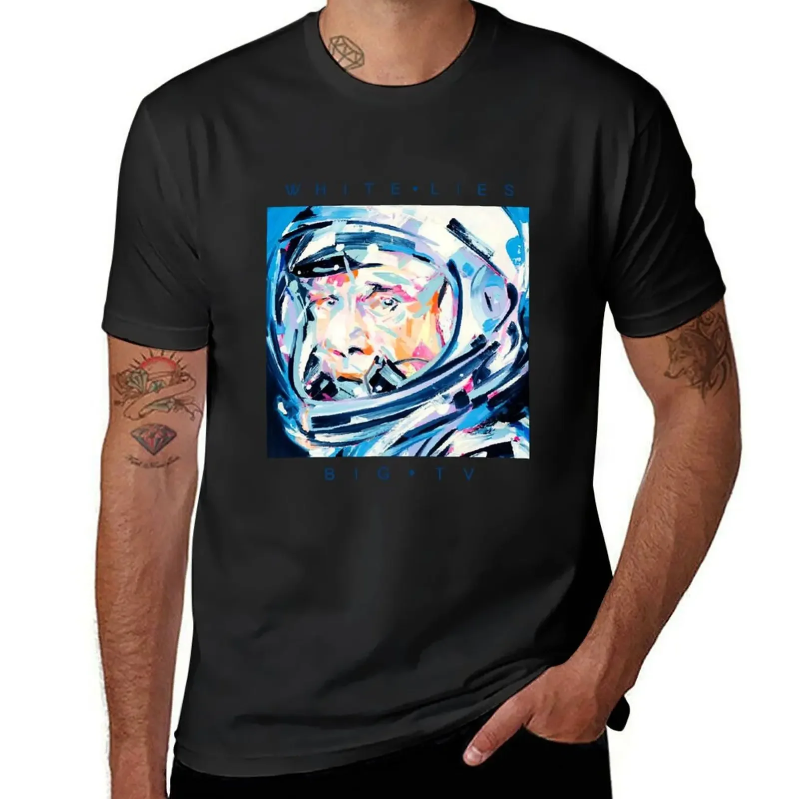 WHITE LIES BAND BIG TV T-Shirt shirts graphic tees oversized t shirt boys animal print plus sizes funny t shirts men