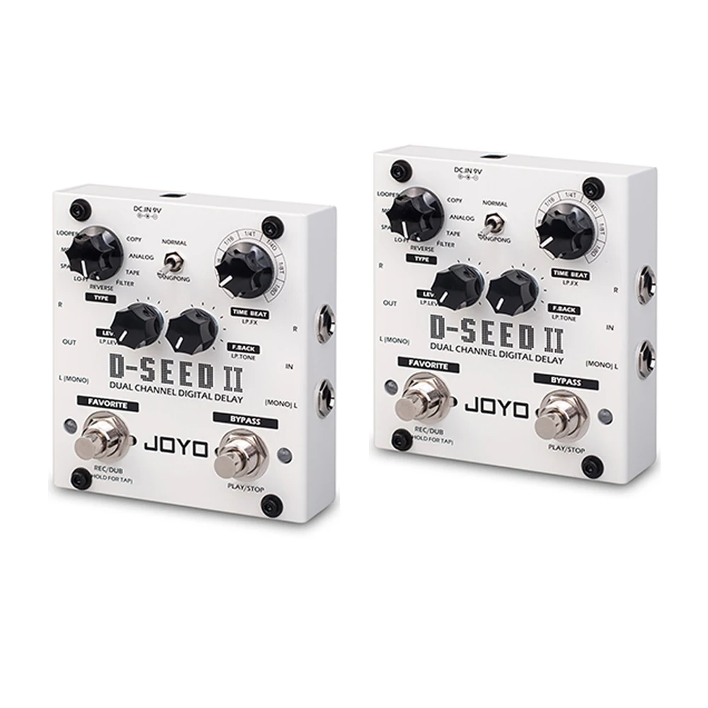 

2PCS JOYO D-SEED II Delay Guitar Effect Pedal LOOPER Function Stereo Input And Output 8 Delay Modes Multi-effects Guitar Pedal