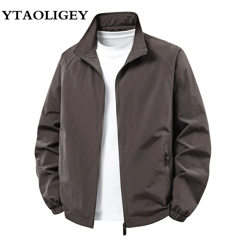 

Men Jackets Spring Autumn Fashion Long Sleeve Coat Mens Casual Windbreaker Overcoats Business Jacket Plus Size 5XL Male Outwears