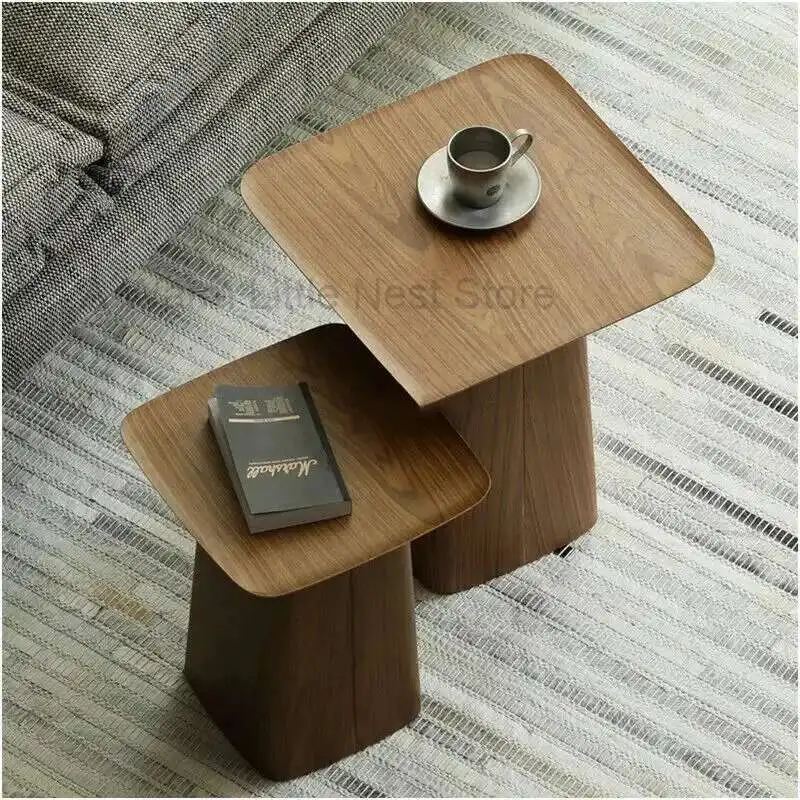 

Wooden Coffee Tables Walnut Color Wooden Living Room Table Set Dining Room Table Balcony Casual Side Table Combination Tea Table