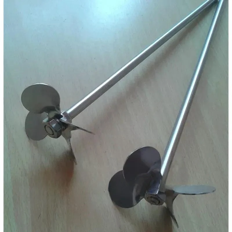 for Laboratory Stirring Rod 304 Stainless Steel Four Blade Shaft Solid Mixer Impeller 60x200mm