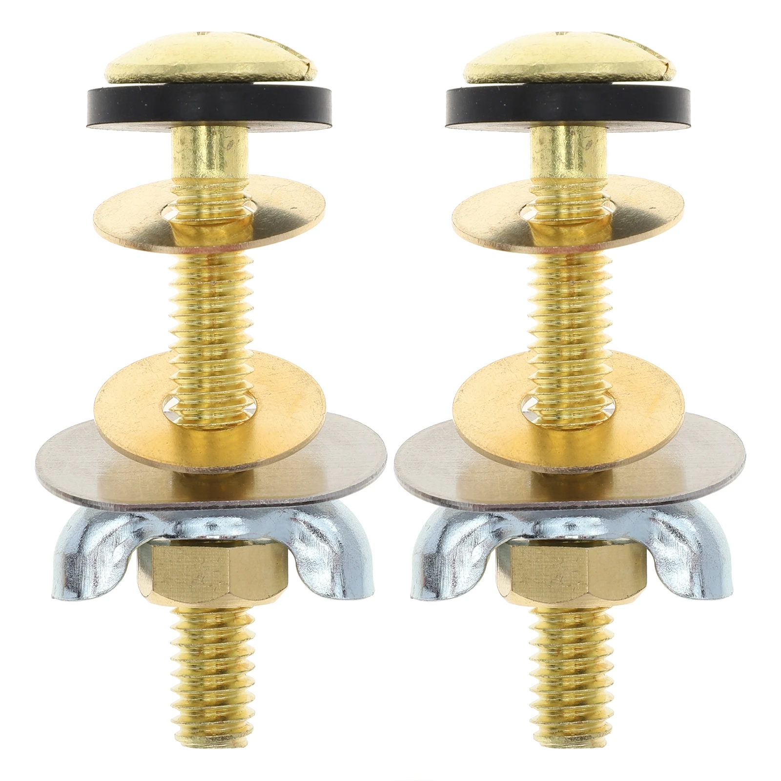 

2pcs Stainless Steel Bolts Toilet Seat Fixing Screws Copper Mounting Installation Durable Non Wobbling
