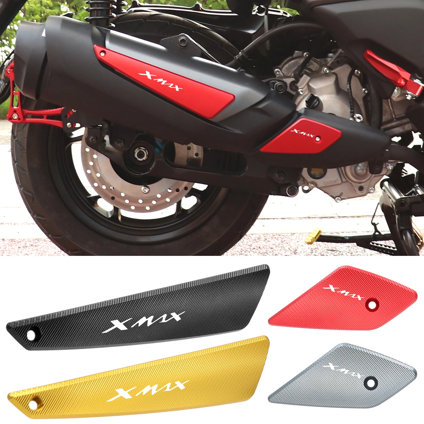 

For YAMAHA XMAX300 XMAX250 XMAX 300 250 2025 2026 Motorcycle Accessories CNC Aluminium Exhaust Heat Dhield Protector Guard Cover