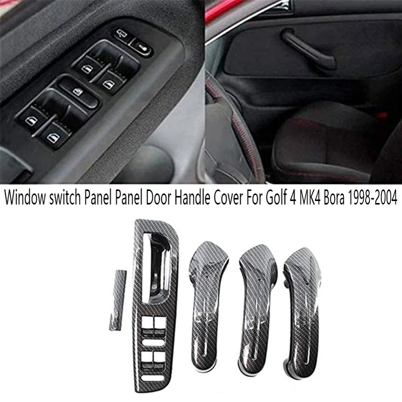 Car Window Switch Panel Door Handle Cover Car Control Panel Door Handle Cover For Golf 4 Jetta MK4 Bora 1998-2004