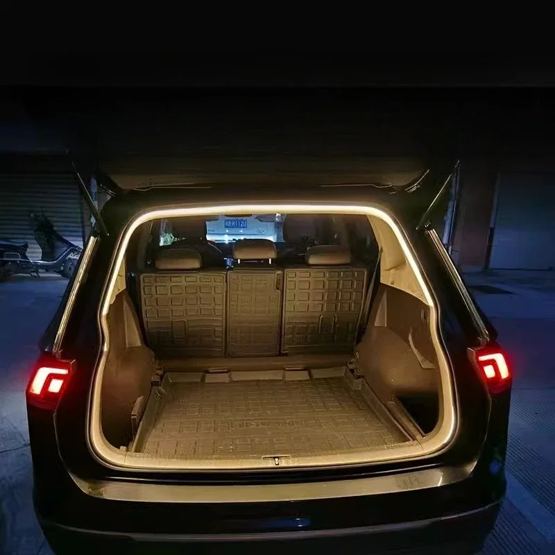 

Новое освещение багажника автомобиля, модифицированное окружающее освещение багажника внедорожника, автоматическое индукционное светодиодное освещение для кемпинга на открытом воздухе