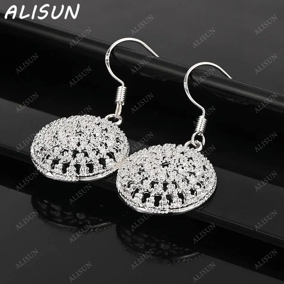 

ALISUN 925 Sterling Silver Design Disc Earrings Drop Earrings For Women Charm Trend Birthday Gifts Fashion Party Fine Jewelry
