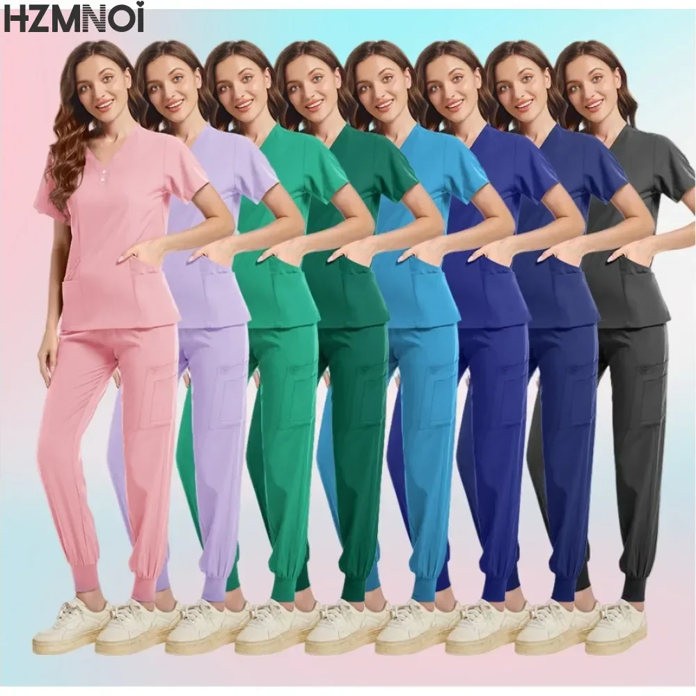 Gran oferta de ropa de trabajo clínico, uniforme de Hospital Unisex, venta al por mayor, pantalones superiores de enfermería, conjunto médico, uniformes quirúrgicos para mujer y hombre