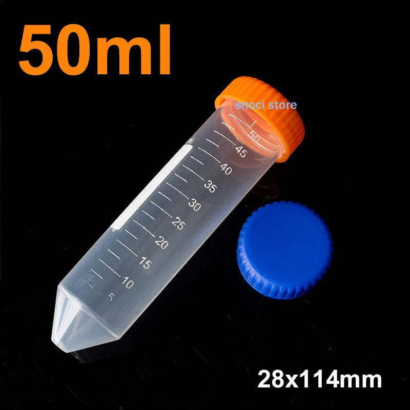 50ml Polypropylene Centrifuge Tube Conical Centrifuge Tubes Printed Graduation, 50mL test tube 50ml EP tube (Case of 50)