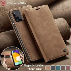 CaseMe Magnetic Flip Leather Phone Case For Samsung Galaxy A17 A16 A36 A56 A15 A35 A55 A14 A34 A54 A13 A33 A53 Wallet Card Cover