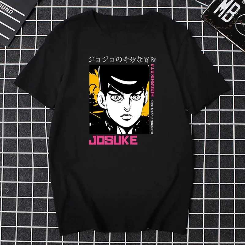 Men\'s Anime Print T-shirt Jojo Bizarre Adventure T Shirt Unisex Harajuku Streetwear Tshirts Hip Hop Casual Japanese Style Tees