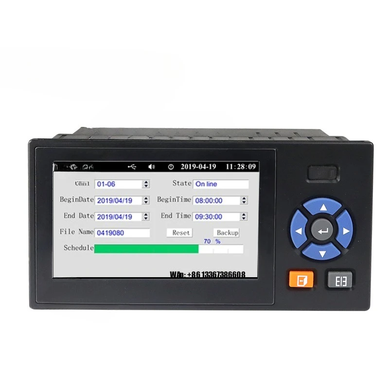 High Precision 6-Channel Data Recorder Multi-Function Data Logger for Temperature Pressure Flow RS485 Alarm OEM Customizable