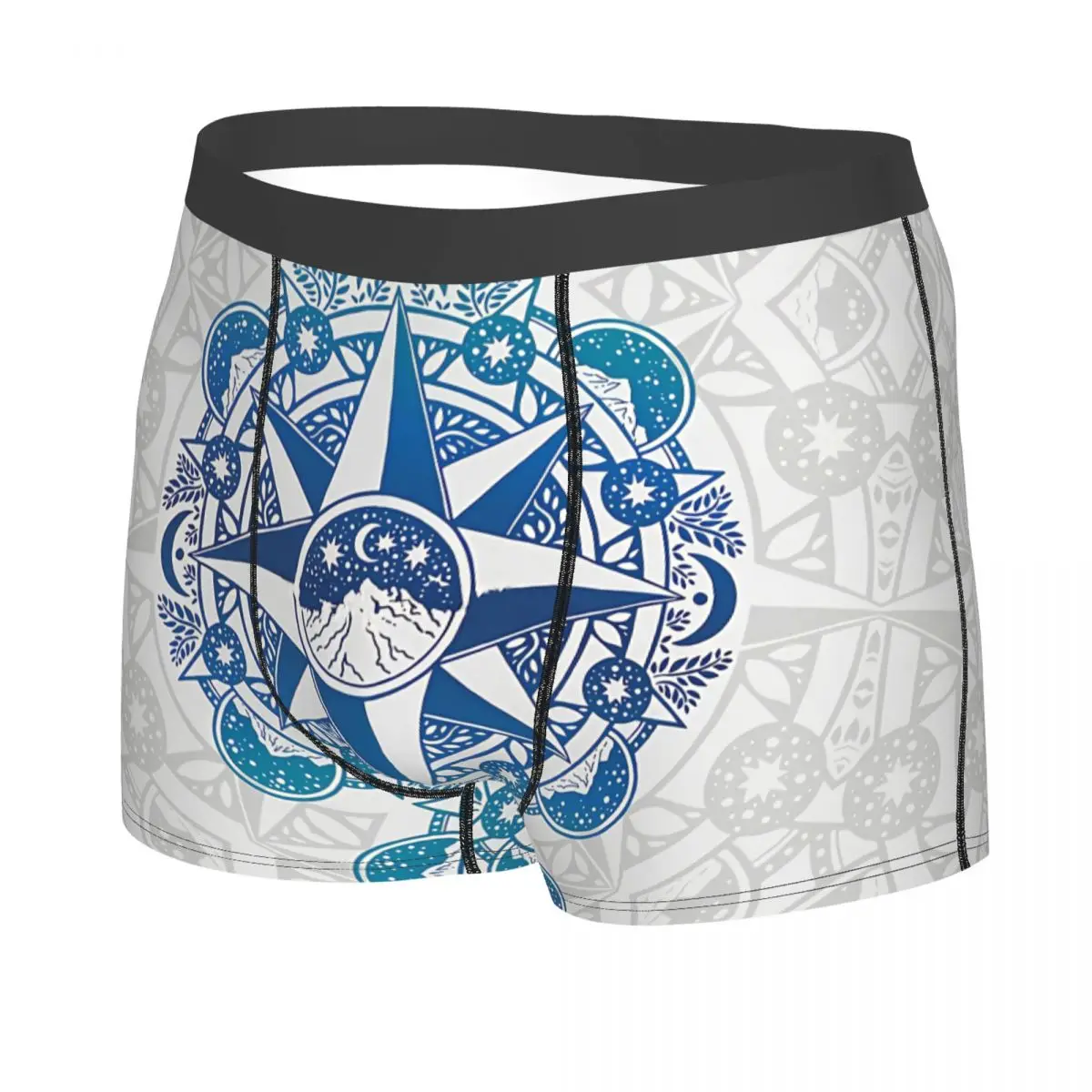 Journey To Moon Mountain Man's Boxer Briefs Underpants Ocean Compass Highly Breathable High Quality Sexy Shorts Gift Idea