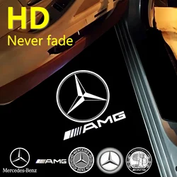 2PCS Car LED Door HD Projector Welcome Light For Mercedes Benz GLA Class X156 W156 H247 Amg 35 45 2013-2024 2022 2021 2020 2018