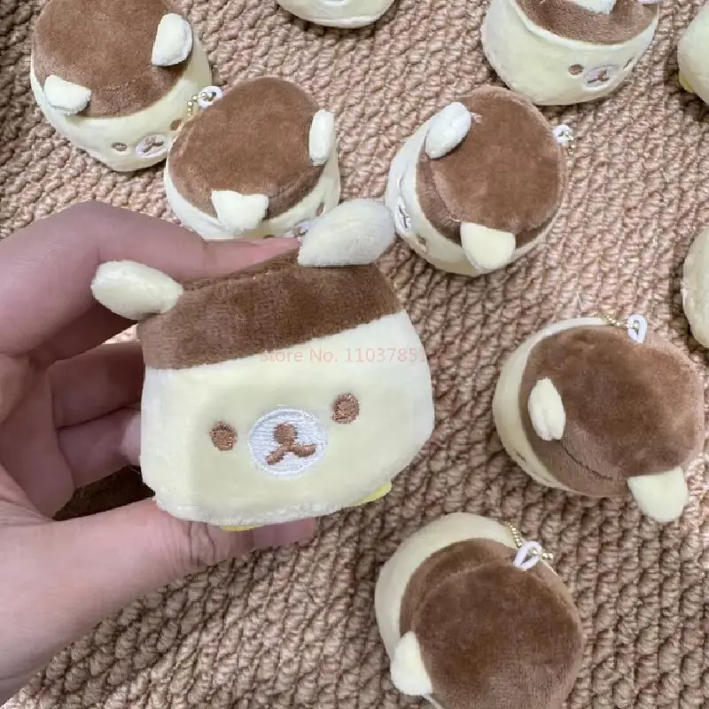 リラックマキャラメルプディングシリーズぬいぐるみペンダント日本の漫画アニメバックパックアクセサリーかわいいぬいぐるみギフト