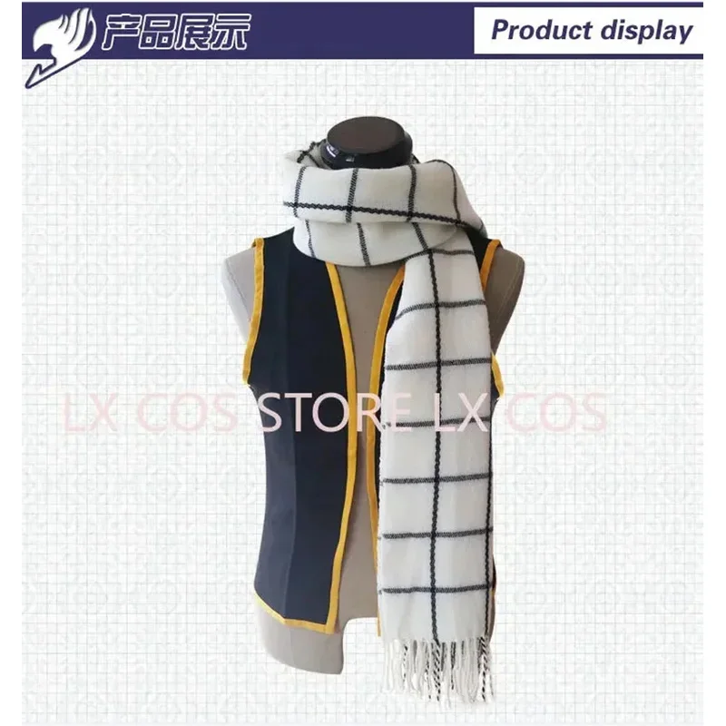 

2025 22 Полный комплект Etherious Natsu Dragneel Косплей Harajuku Аниме Костюм в конце 3 в 1 жилет + юбка + шарф YW