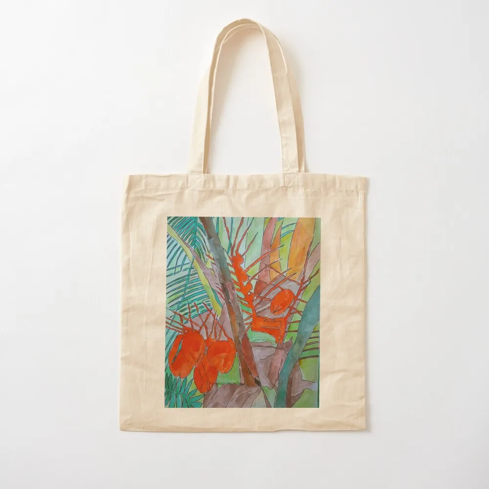 Tropical orange Tote Bag Women's handbag shopper bag women canvas tote bags cloth bags cute tote bag
