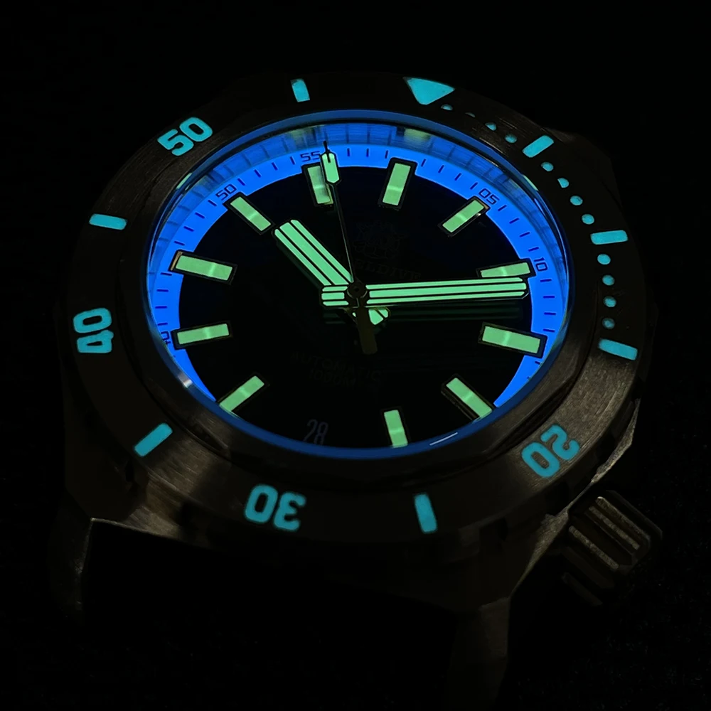 Steeldive Brand 2024 New Arrival SD1947S Bronze Bezel 41.5MM Black Dial Super Luminous NH35 Autoamtic Mechanical Mens Dive Watch