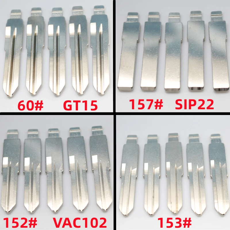 

FLYBETTTER OEM 50 шт. GT15 SIP22 VAC102 металлическая пустая необрезанная лезвие дистанционного ключа для Keydiy KD Xhorse VVDI JMD
