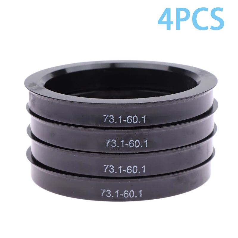 New 4pcs Car Plastic Wheel Hub Centric Rings Center Bore 66.6-57.1 67.1-60.1 67.1-56.1 73.1-56.6 73.1-57.1 73.1-60.1 Black